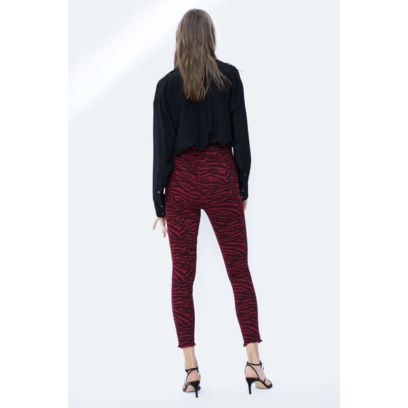 Zara Jeans | Nwt Zara Zebra High Waist Skinny Jeans | Poshmark